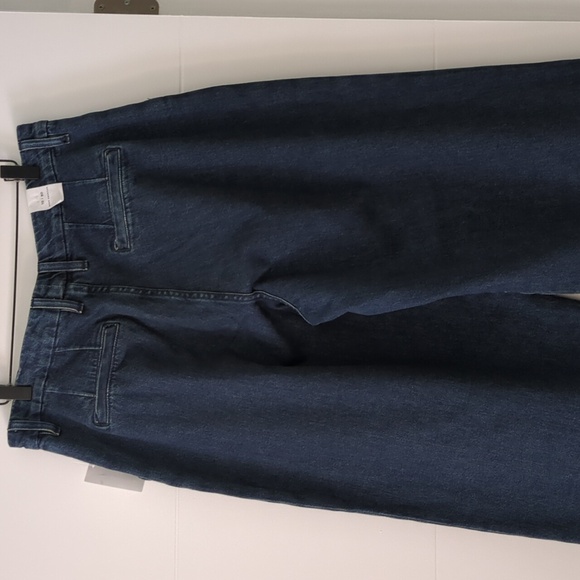 Good American Good 90s Pleated Trousers Indigo Blue Wide Leg  Women's Jeans 10 - Picture 9 of 13